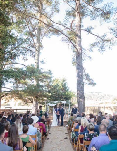 Wedding Ceremony in outdoor setting at Rancho Nicasio