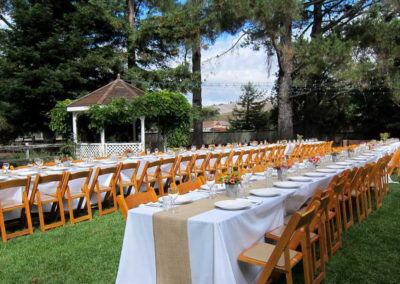 Outdoor guests seats at Rancho Nicasio